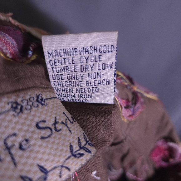 Life Style Lightweight Button Down Jacket Size Small Artsy Art To Wear - Picture 9 of 9